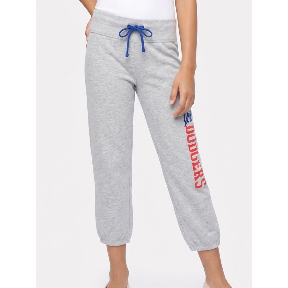 5th & Ocean Girls Los Angeles Dodgers Gray Jogger Crop Sweatpants Size 18